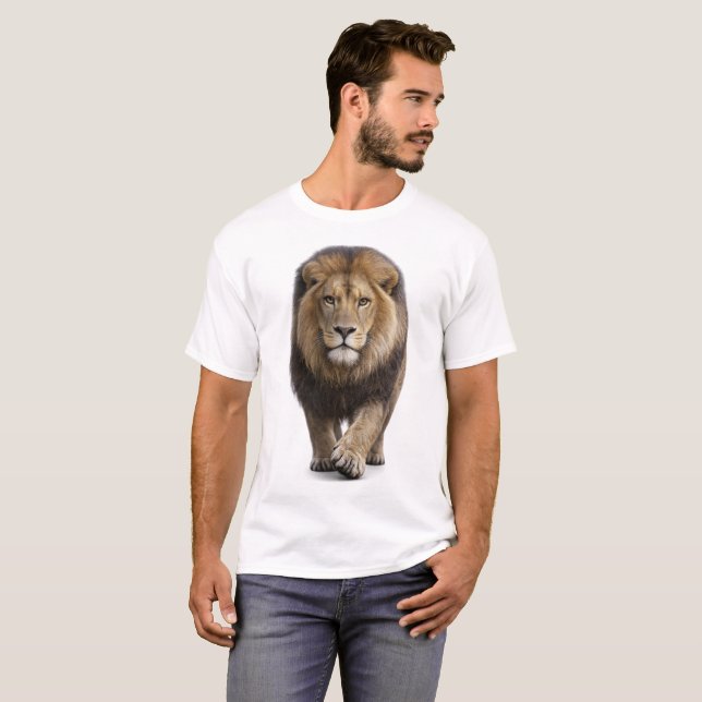 Sich nähernder Löwe T-Shirt (Vorne ganz)