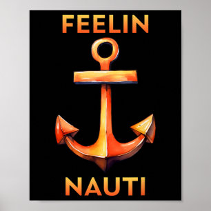 Sich nautisch lustig Segeln und Booten Poster