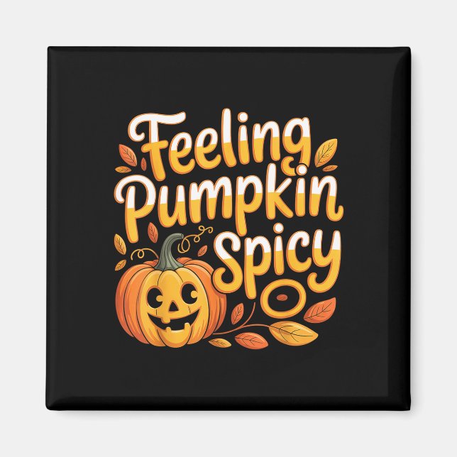 Sich pumpkin würzig herbstliche Stimmung ästhetisc Magnet (Vorne)