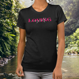 Sich selbst liebende überlappende Skript-Typografi T-Shirt