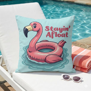 Sich über Wasser halten Lustiger Flamingo-Pool-Sch Kissen