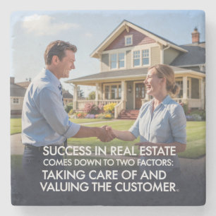 Sich um den Kunden kümmern und ihn wertschätzen Steinuntersetzer