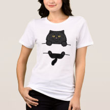 Sich umschauende schwarze Katze gelbe Augen flausc