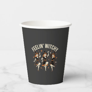 Sich verhext fühlender Halloween Hexen Tanz Pappbecher