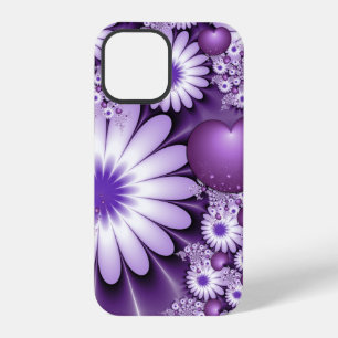 Sich verlieben Abstrakte Blumen und Herzen Fraktal iPhone 12 Pro Hülle