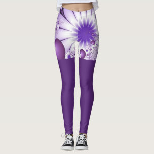 Sich verlieben Abstrakte Blumen und Herzen Fraktal Leggings