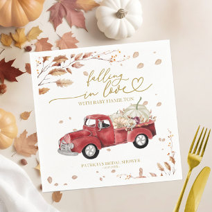 Sich Verlieben Fall Baby Shower Serviette
