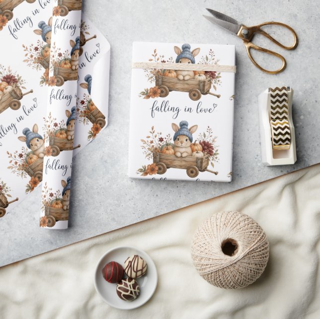sich verlieben Fall Bunny Geschenkpapier  (Kunsthandwerk)