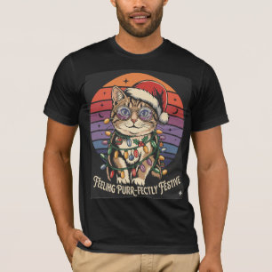 Sich vollkommen festlich fühlende Vintage-Weihnach T-Shirt
