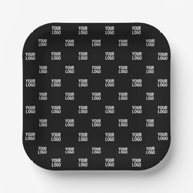 Sich wiederholendes Bild, Design oder Firmenlogo Pappteller (Vorderseite)