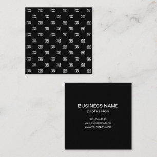 Sich wiederholendes Bild, Design oder Firmenlogo Quadratische Visitenkarte