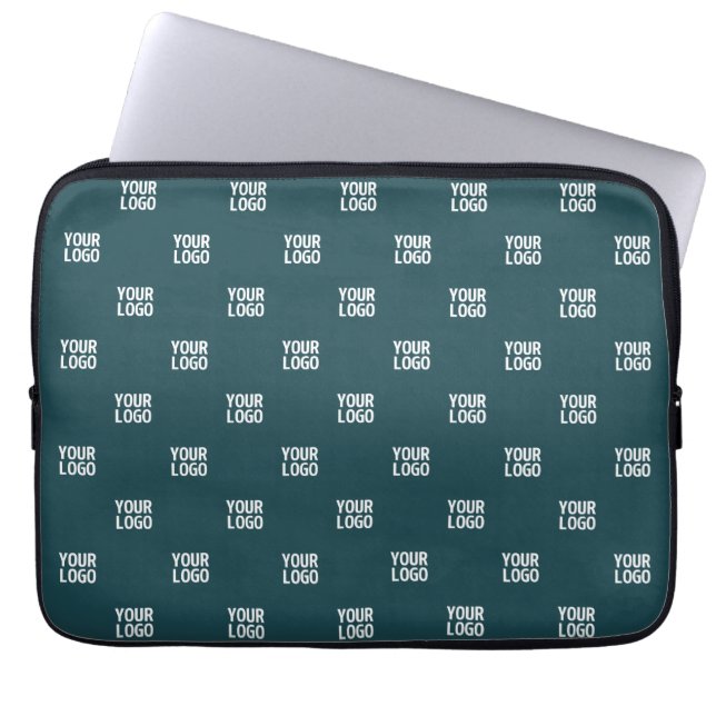 Sich wiederholendes Bild, Design oder Logo | Dunke Laptopschutzhülle (Vorderseite)