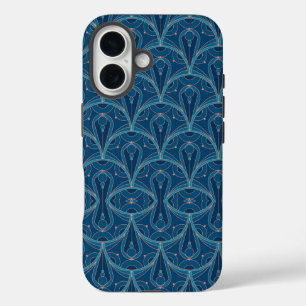sich wiederholendes geometrisches Art Deco-Muster iPhone 16 Hülle
