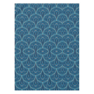 Sich wiederholendes geometrisches Art Deco-Muster Tischdecke