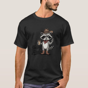 Sich wild fühlender Waschbär zwinkernd Cowboyhut T T-Shirt