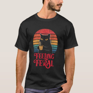 Sich wild fühlendes lustiges Sommer-Katzenliebhabe T-Shirt