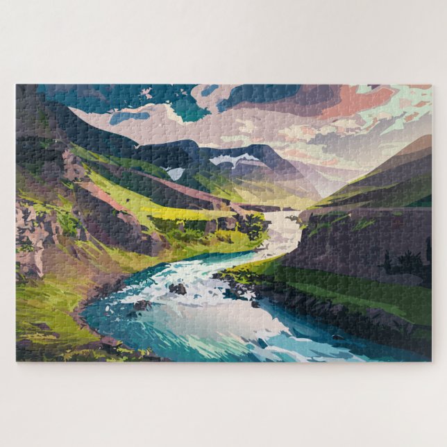 Sich windender Fluss  Puzzle (Horizontal)
