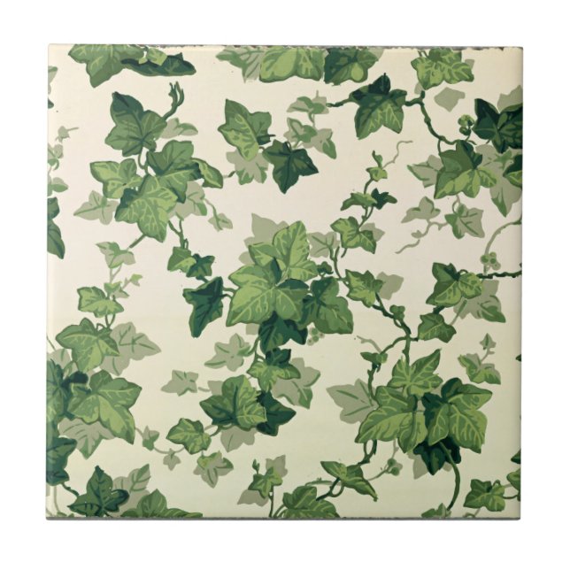 Sich windendes Efeublatt-Muster Fliese (Vorderseite)