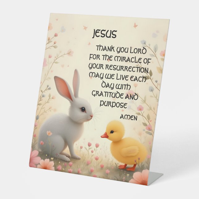 sich zu Ostern versammeln Sockelschild (Vorderseite)