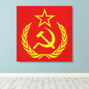 Sichel und Hammer, UdSSR, CCCP, Kommunismus Leinwanddruck