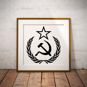 Sichel und Hammer, UdSSR, CCCP, Kommunismus Poster