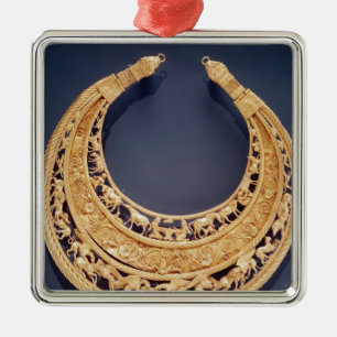 Sichelförmige Brust von Tolstaya Mogila Silbernes Ornament