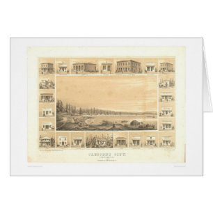Sichelförmige Stadt, panoramische Karte 1857