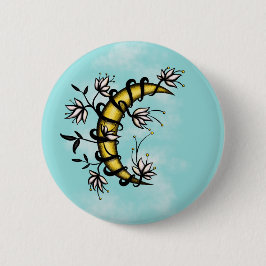 Sichelförmiger Mond eingewickelt in der Button