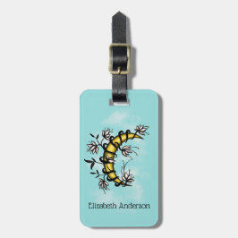 Sichelförmiger Mond eingewickelt in der Gepäckanhänger