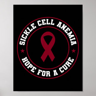 Sichelzellanämie Krieger-Scd Burgundy-Bewusstsein Poster