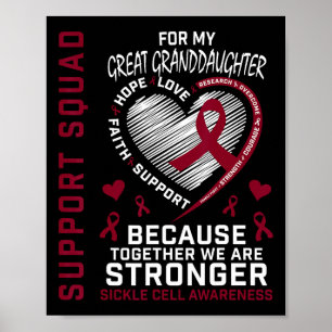 Sichelzellanämie Shirt Großartige Enkelin Gr Poster
