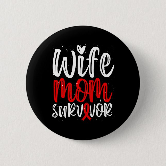 Sichelzellanerkennungsband Mutter Ehefrau Mama Sur Button (Vorderseite)