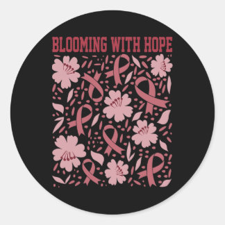 Sichelzellboho-Blume blühen mit Hope Burgund Runder Aufkleber