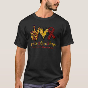 Sichelzellenanämie Bewusstsein Frieden Liebe Hoffn T-Shirt
