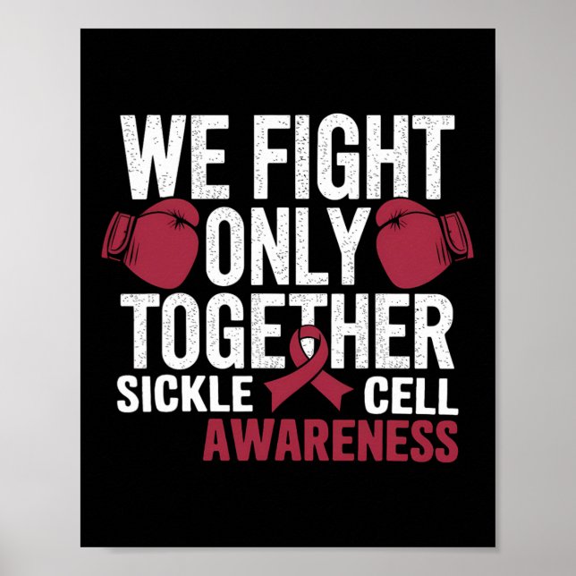 Sichelzellenbewusstsein Boxhandschuh Wir kämpfen n Poster (Vorne)