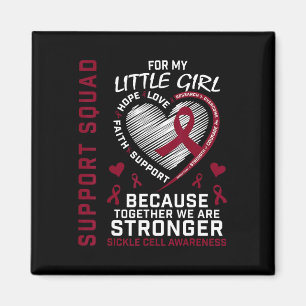 Sichelzellenbewusstsein Shirt Kleine Girl-Unterstü Magnet