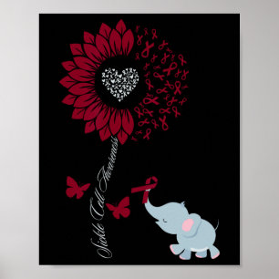 Sichelzellenbewusstsein Sonnenblume Elefant Butter Poster