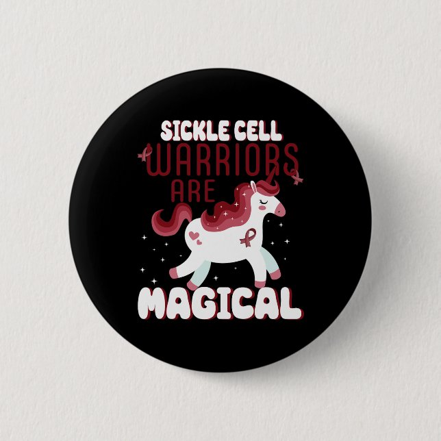 Sichelzellenkrieger sind ein magisches Einhorn-Bur Button (Vorderseite)