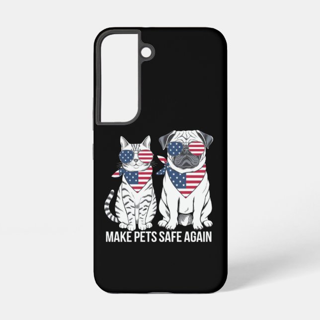 Sicher für Haustiere sorgen Trump Harris Debatten  Samsung Galaxy Hülle (Rückseite)