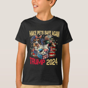Sicher für Haustiere sorgen Trump Harris-Debatten T-Shirt