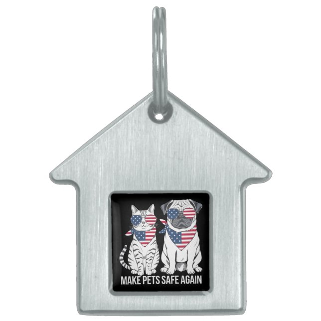 Sicher für Haustiere sorgen Trump Harris Debatten  Tiermarke (Vorderseite)