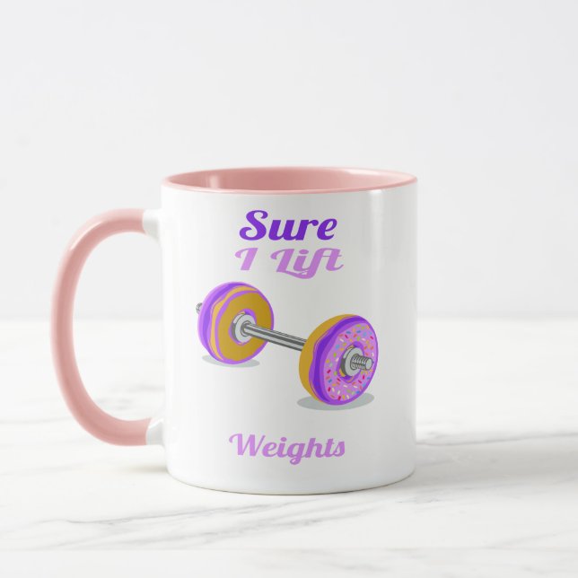 Sicher, ich hebe das Gewicht Donut Tasse (Links)