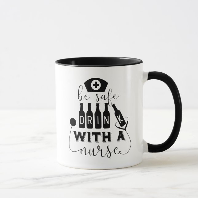 Sicher trinken mit einer Krankenschwester Tasse (Rechts)