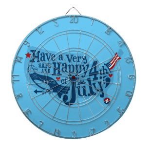 Sicher und glücklich 4. Juli Dartscheibe