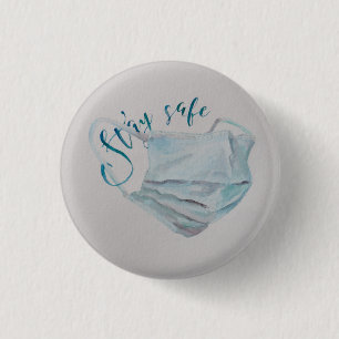 Sichere chirurgische Maske bleibe Button