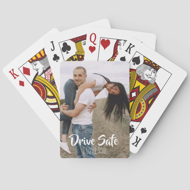 Sichere Fahrt, ich liebe dich - individuelle Gesch Spielkarten (Rückseite)