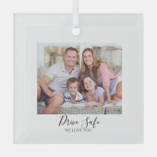 Sichere Fahrt mit individuellem Auto-Foto Ornament Aus Glas