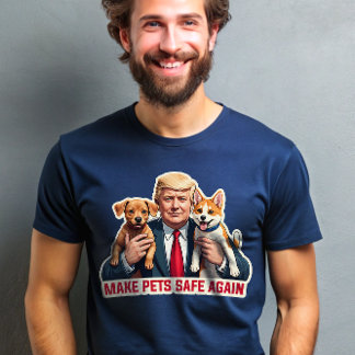 Sichere Haustiere in der Debatte über Trump währen T-Shirt