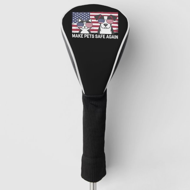 Sichere Haustiere in Trump Harris-Debatte 2024 Golf Headcover (Vorderseite)