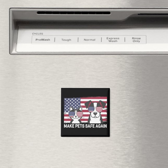 Sichere Haustiere in Trump Harris-Debatte 2024 Magnet (In Situ (Geschirrspüler))